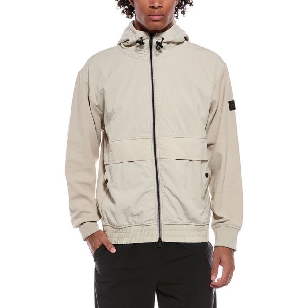 Hugo Boss Mens Boss  Ze Hooded Jacket, Brown